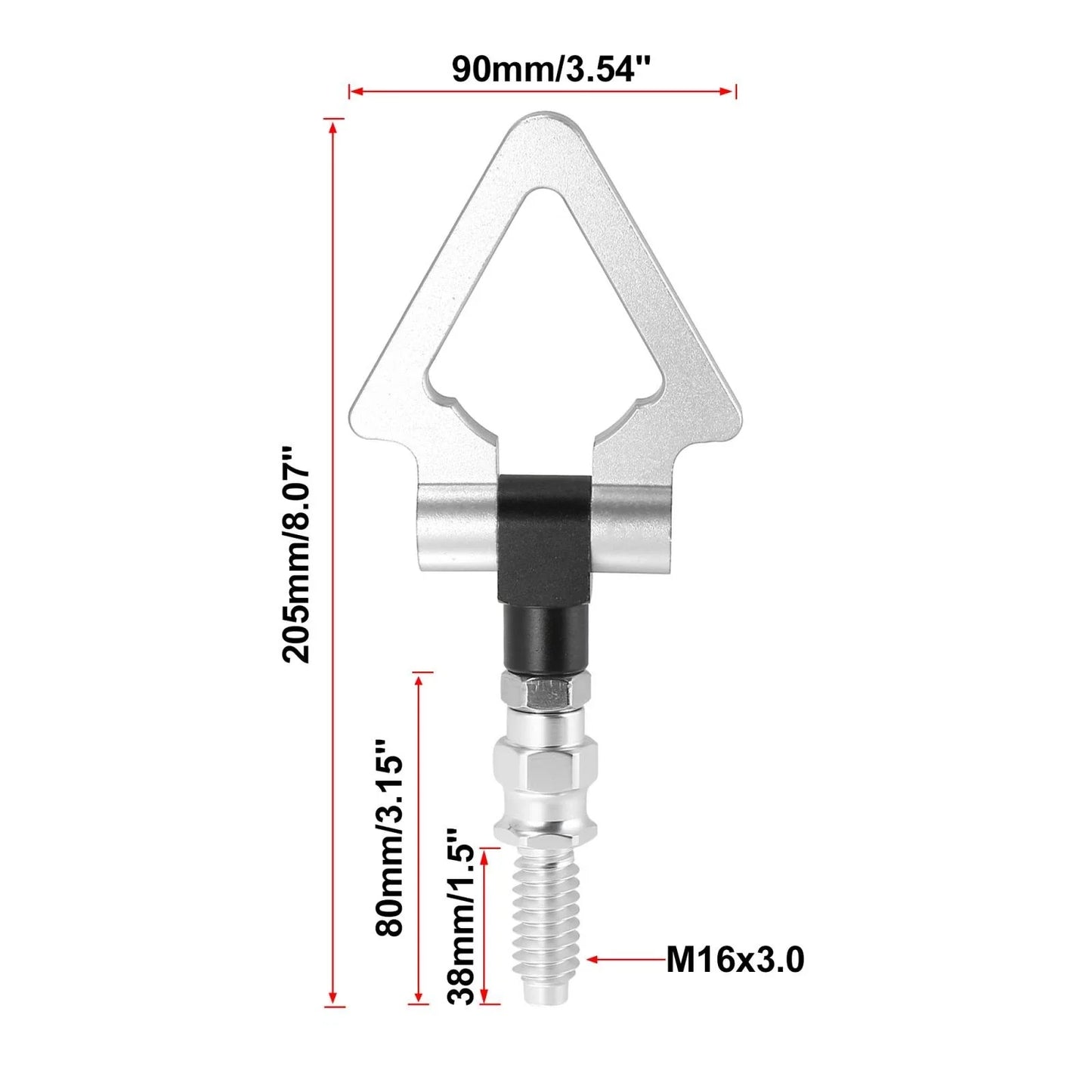 Racing Tow Hook Triangle Ring for BMW 3 Series 5 Series 7 Series Z3 Z4 Silver