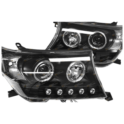 Angel-eye Projector LED Lights for Toyota Landcruiser 200 Series (2007–2015)