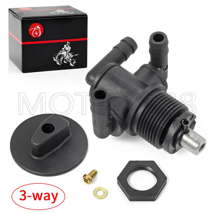 Fuel Valve Petcock 3 Way & Knob Nut for Polaris Sportsman 600/700 Twin (1999–2006)
