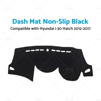 Non-Slip Dash Mat for Hyundai i30 Hatch 2012-2017 Dashboard Cover Black