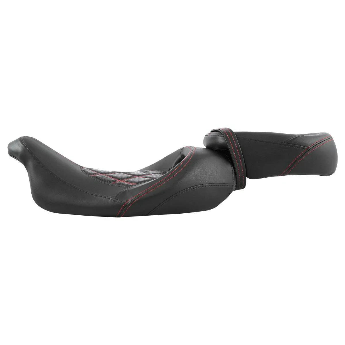 Driver Passenger Seat Red Stitching for Harley Electra Street Glide (2009-2023)