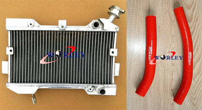 Aluminum Radiator + RED Silicone Hose for SUZUKI LTR450 (2006-2009)