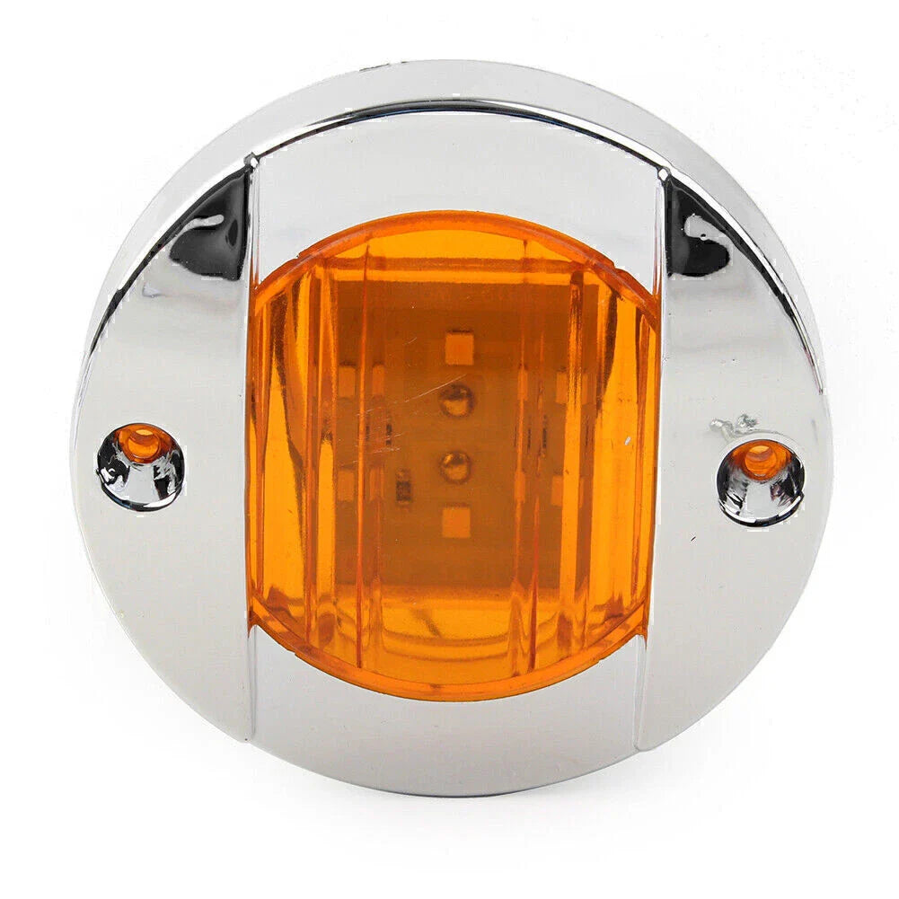 1x 12V LED Yellow Side Marker Lights for Truck Trailer RV Boat