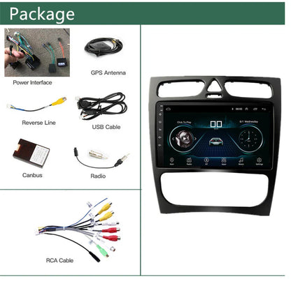 9" Car Stereo Radio GPS Navigation FM BT for Mercedes-Benz W203 W209 W463 (2000-2010)