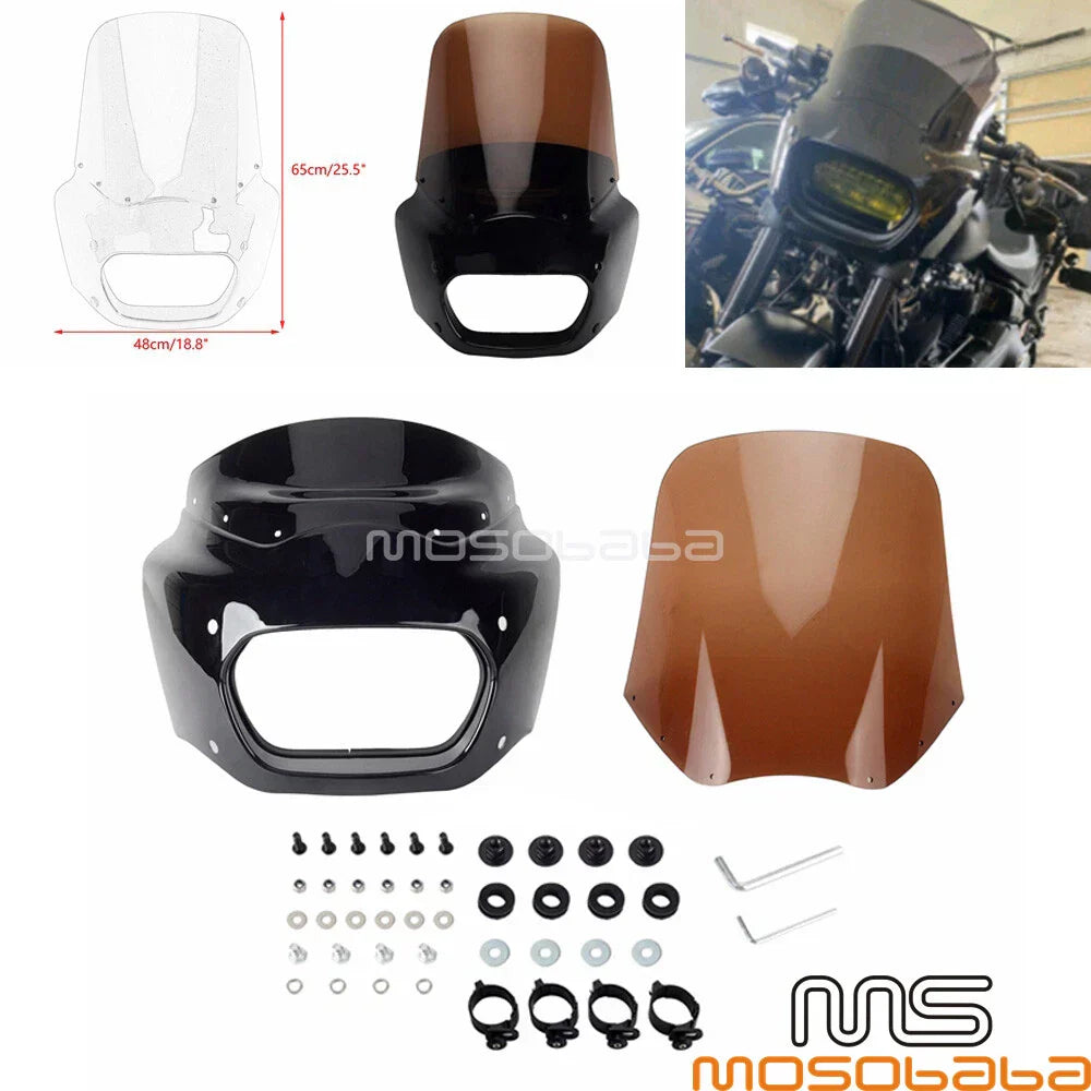 15" Smoke Windshield & Fairing for Harley Softail Fat Bob FXFBS (2018-2023)