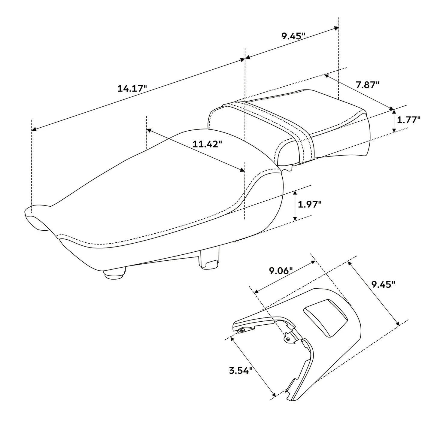 Black Driver & Passenger Seat for Harley Sportster S RH1250S (2021-2025)