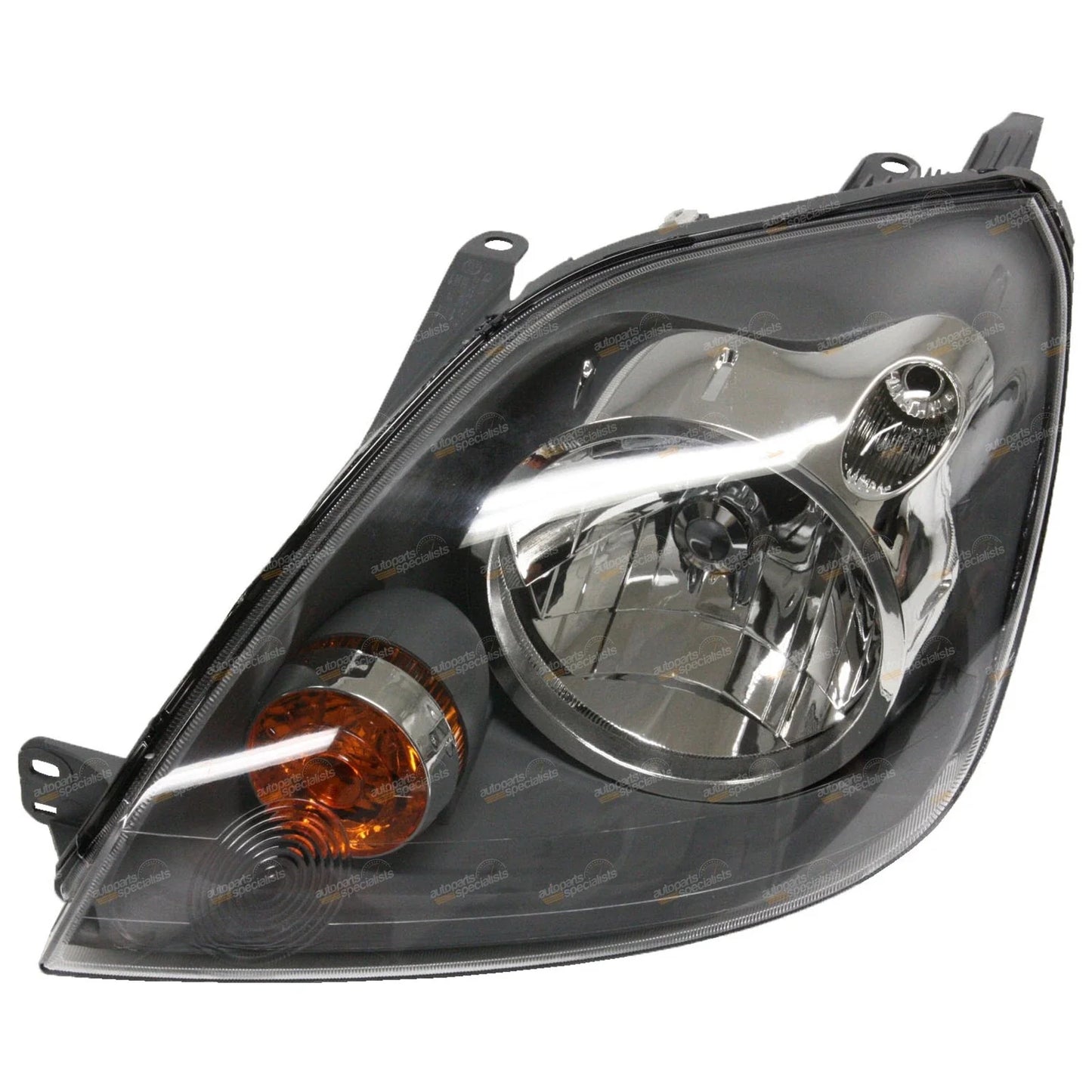 L/R Black Headlight for Ford Fiesta (2005-2008)