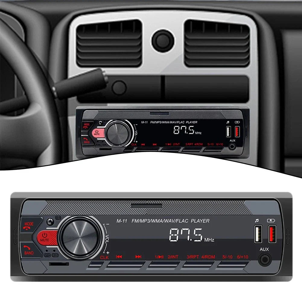AUX Functionality / 12V / Car MP3 Player with Colorful Lights