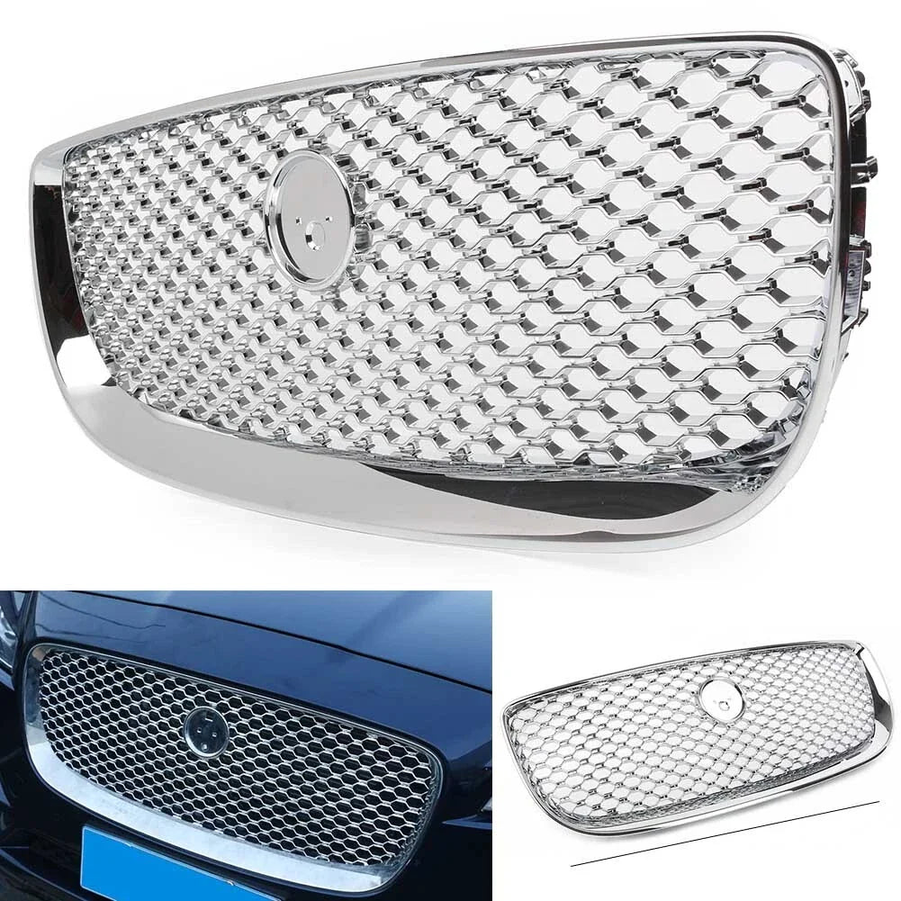Front Upper Mesh Grille Radiator for Jaguar XJ (2016-2020) Chrome