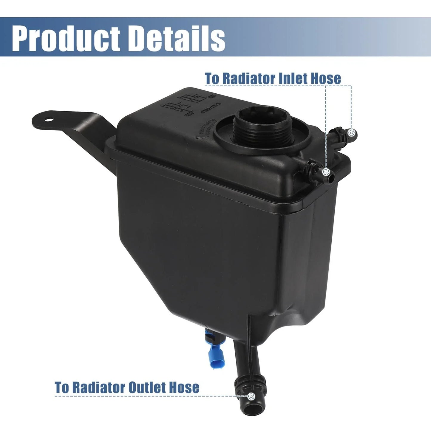 Coolant Radiator Reservoir Tank with Sensor for BMW 5 Series 6 Series