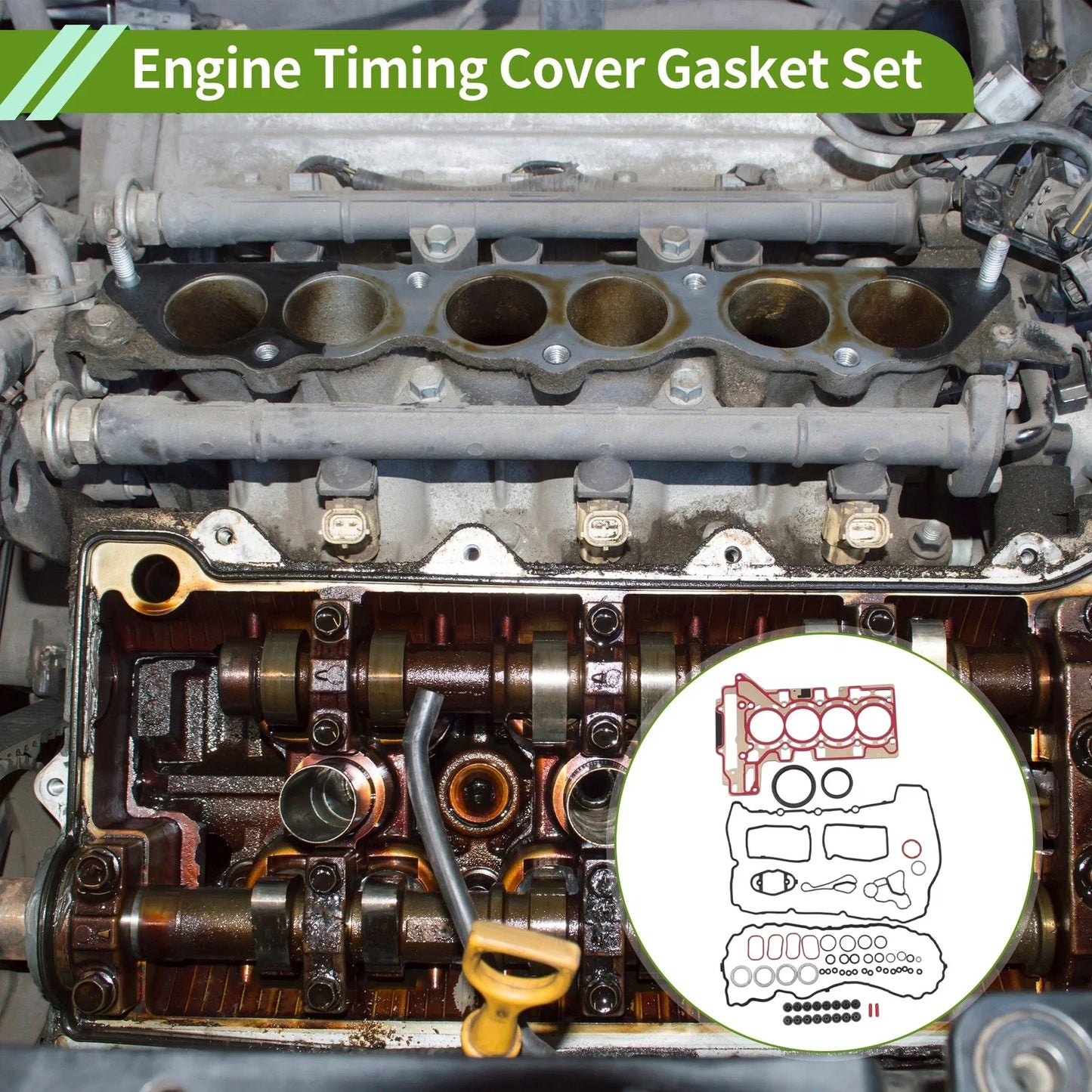 Timing Cover Gasket Set Engine for BMW 228i 2.0L (2014-2016) 1 Set