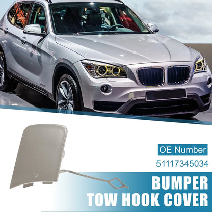 Front Bumper Tow Hook Cover Silver Gray for BMW X1 (2012 - 2015)