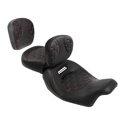 Driver & Passenger Seats with Backrest for Harley CVO Road Street Glide (09-23)
