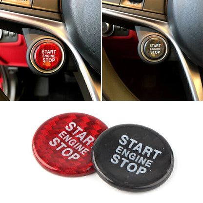 Ignition Start Button Cover Cap Sticker for Alfa Romeo Giulia Stelvio (2017-2023)