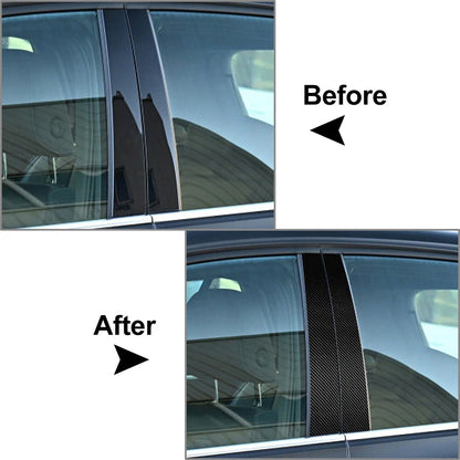 Carbon Fiber Black B-Pillars Cover Trim for VW Golf 8 (2021-2023)