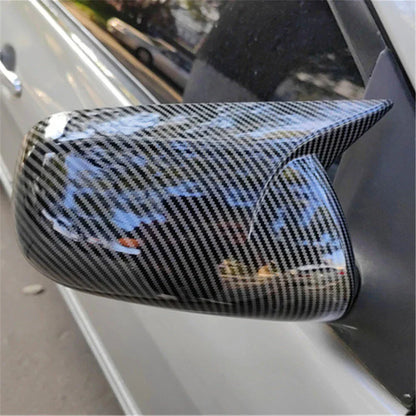 Carbon Fiber Look Rearview Mirror Cap Cover Trim Set for 2007-13 Toyota Corolla