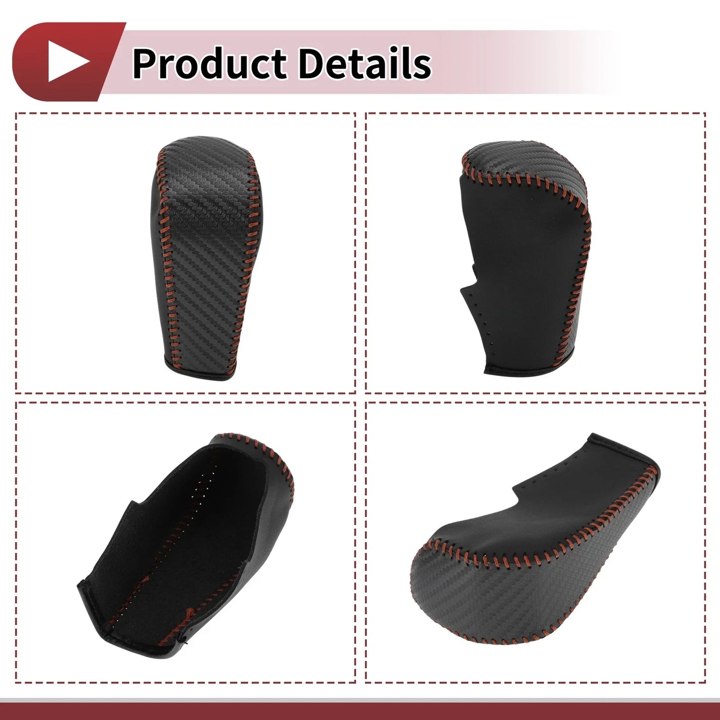 1 Pc Gear Shift Knob Cover for BMW 3 Series E90 (2005-2013) Black Leather