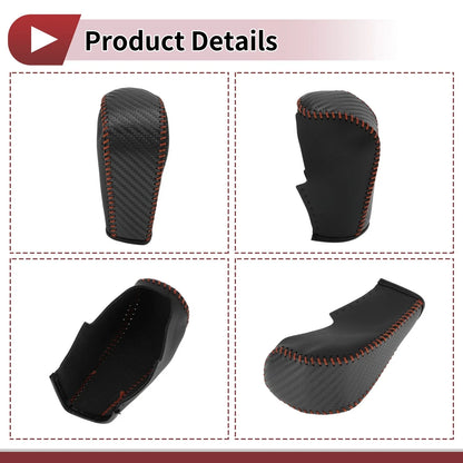 1 Pc Gear Shift Knob Cover for BMW 3 Series E90 (2005-2013) Black Leather