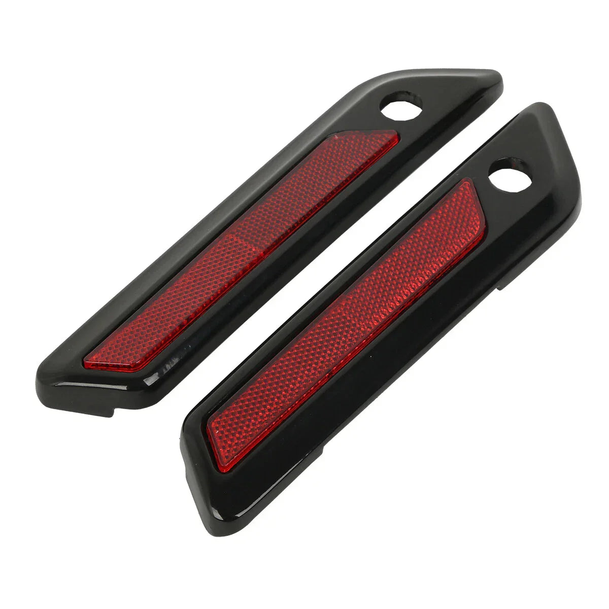 Black/Chrome Saddlebag Latches Covers for Harley Touring (2014-2023)