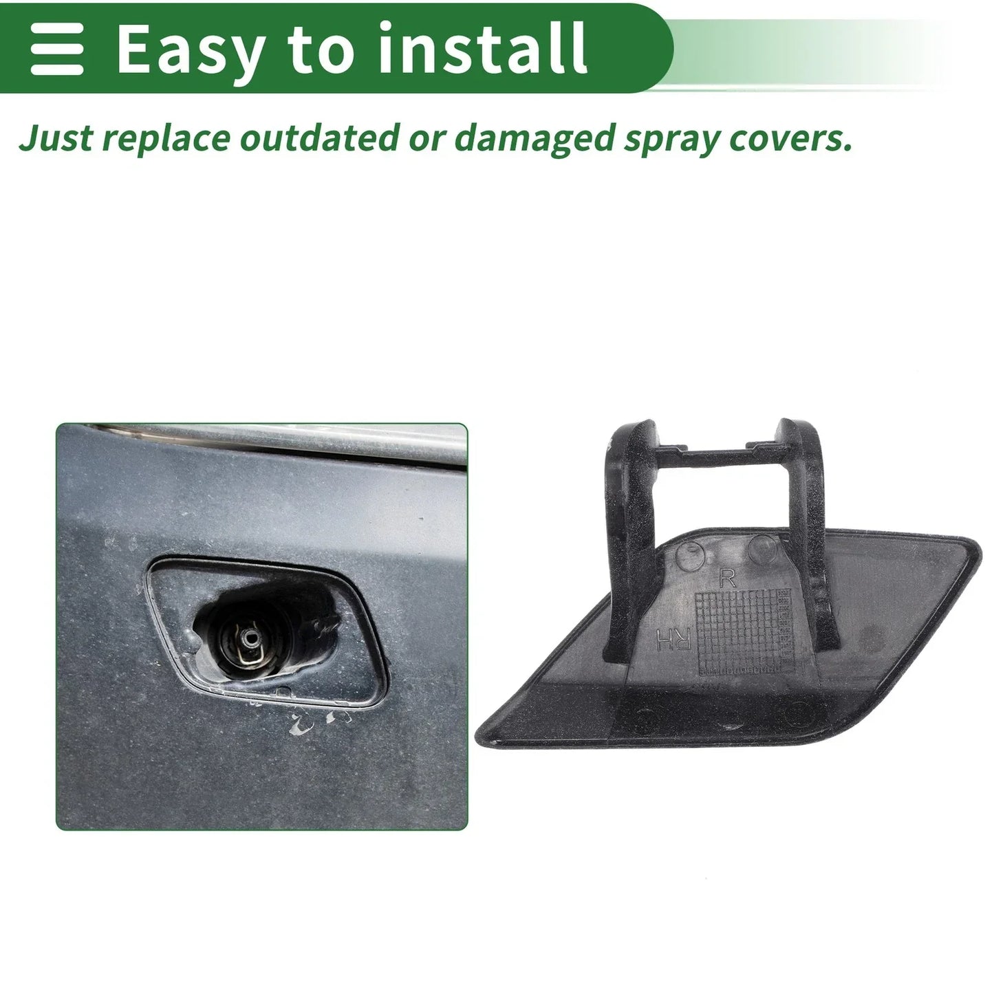 Bumper Headlight Washer Nozzle Cover for Mercedes-Benz E400 (2014-2016)