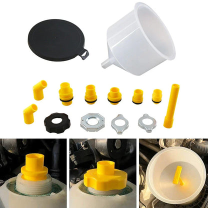Complete / 15 Piece / Coolant Funnel Kit for Auto