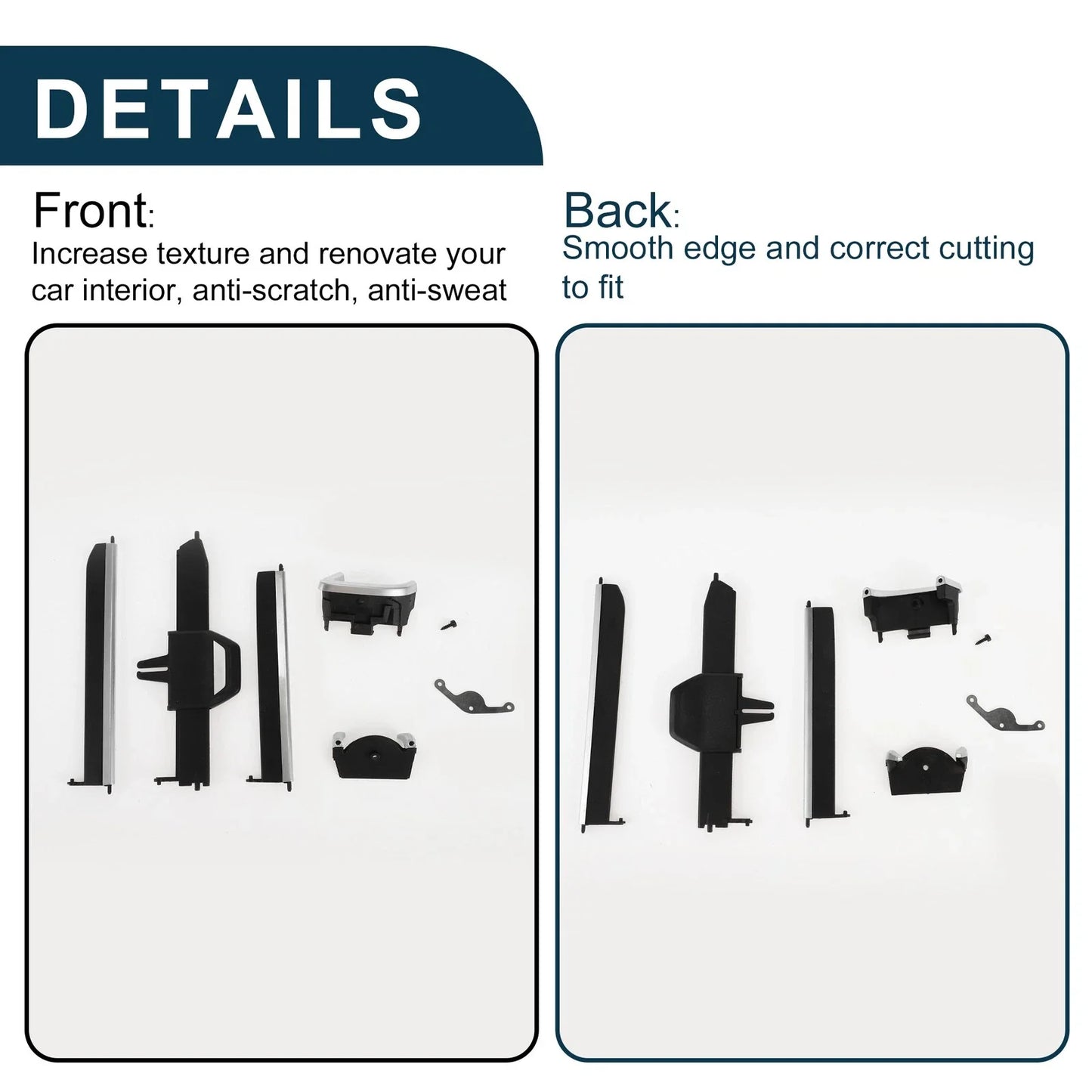 Air Vent Clips Tab for BMW X5 G05 Black Silver Tone Right (2019-2023)