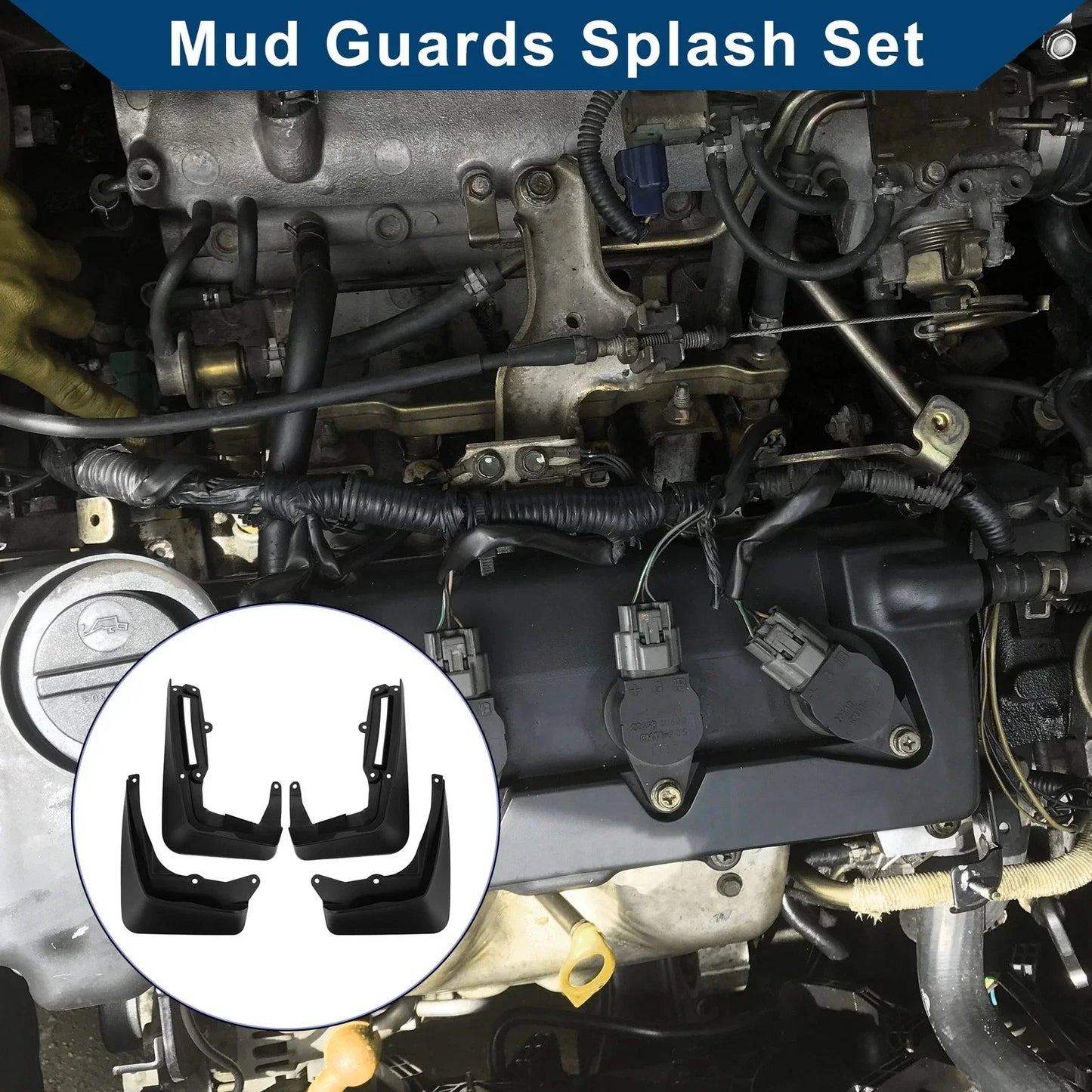 Mud Flaps Splash Guards Set for Mercedes-Benz GLE Coupe (2020-2023)