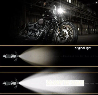 5.75" Chrome LED Bullet Headlight Lamp for Harley Touring