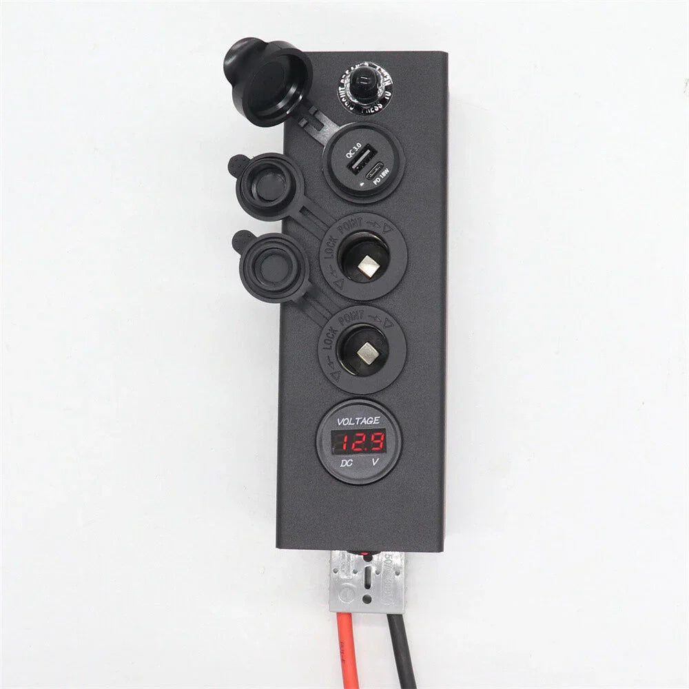 12/24V Control Box USB Type C Anderson Plug Connector for RV Camper