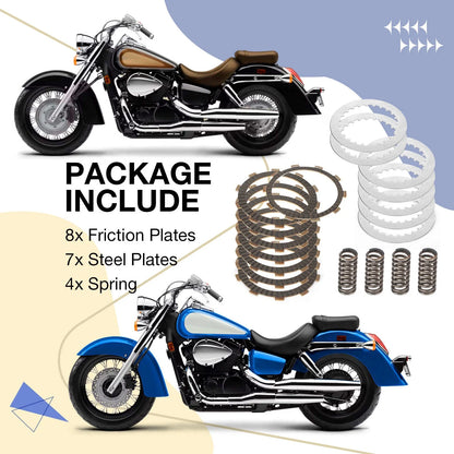 Clutch Friction Steel Plates Kit for Honda Shadow Spirit 750 (2007–2014)