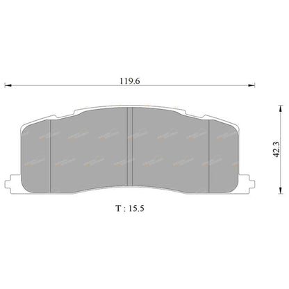 Tora Rear Disc Brake Pad Set for Toyota Tarago (1990–2000)