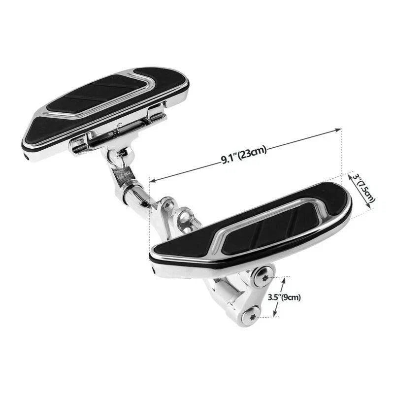 Chrome Rider Driver Passenger Floorboards for Harley Road King Glide (93-2025)