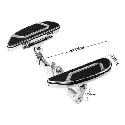 Chrome Rider Driver Passenger Floorboards for Harley Road King Glide (93-2025)