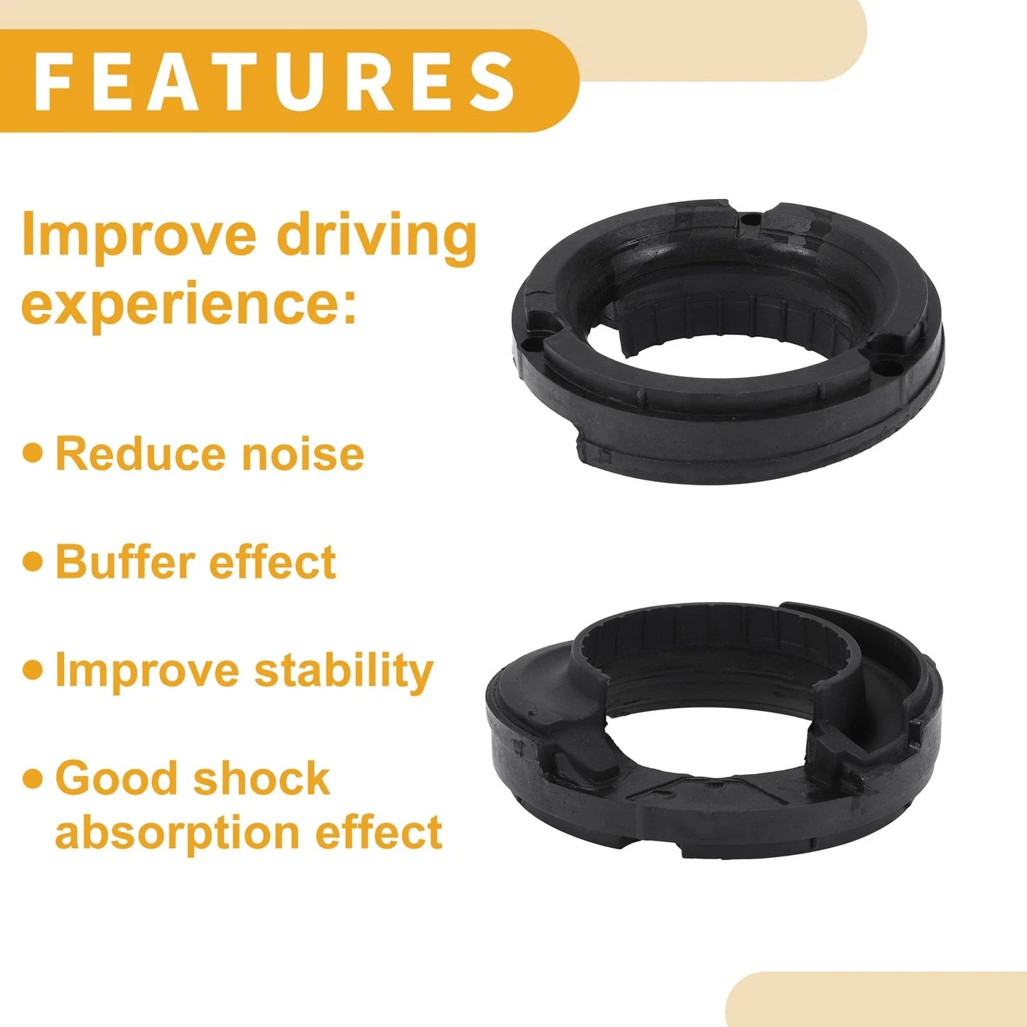 Upper Coil Spring Insulators Rubber 1 Pc for BMW 750i (2009 - 2015)