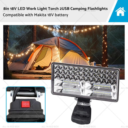 18V LED Work Light Torch Flashlights for Makita Battery