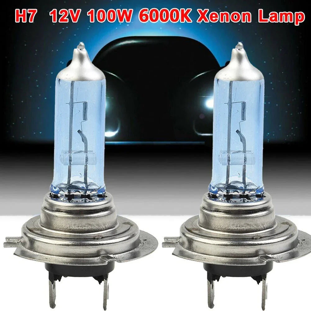 2 x H7 LED Light High Low Beam White 100W 8500K