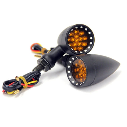 Amber Bullet Turn Signal Lights for Harley XL Custom (2004-2023)