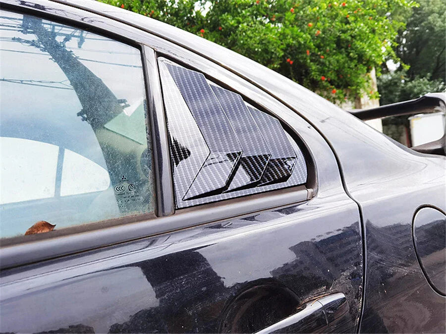 Carbon Fiber Look Window Louver Shutter Cover for Mitsubishi Lancer EVO (2003-2006)