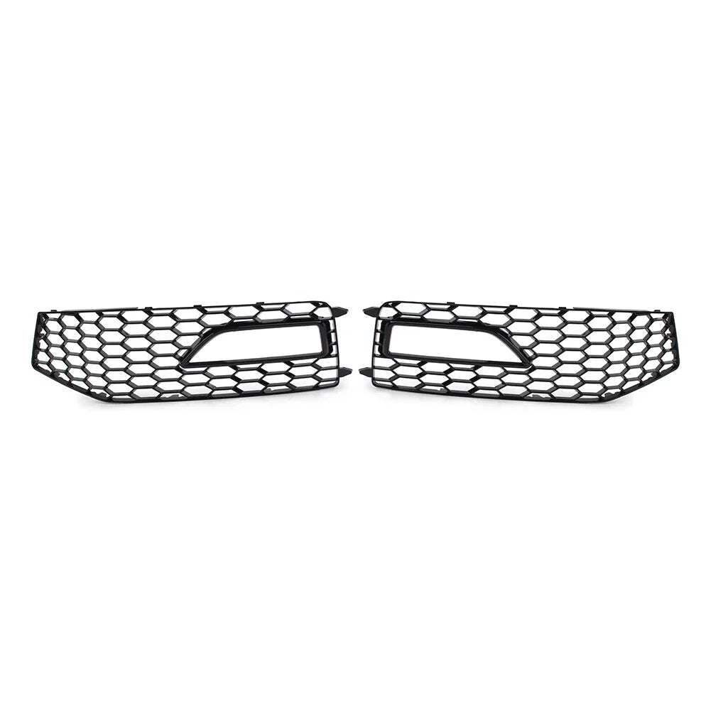 Honeycomb Front Bumper Fog Light Grille Covers for Audi A4 B8.5 (2013-2016)