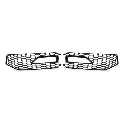 Honeycomb Front Bumper Fog Light Grille Covers for Audi A4 B8.5 (2013-2016)