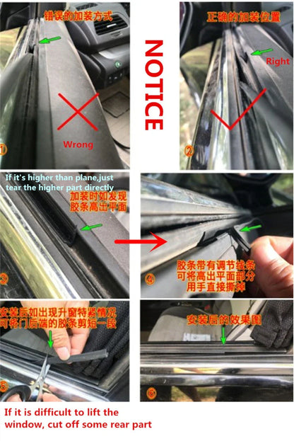 8M Black Rubber Seal Strip for Door Glass Window - AU Ship