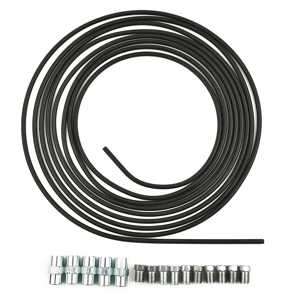 Brake Line 4.75mm Steel with 10 Screws & 5 Connectors for Vehicle