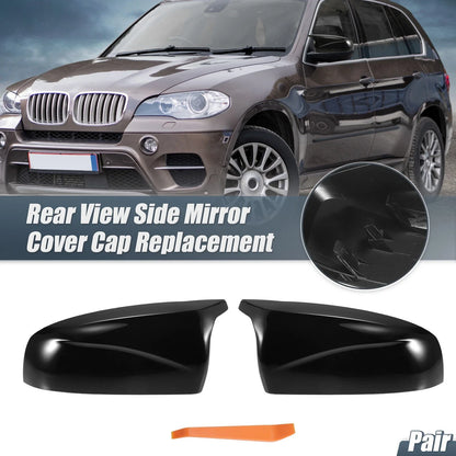Rearview Mirror Cover Gloss Black for BMW X5 X6 (2008-2013)