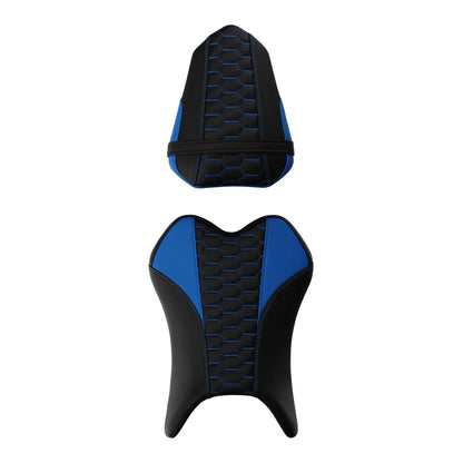 Driver & Passenger Seats for Yamaha YZF R1 (2007-2008) Black Blue