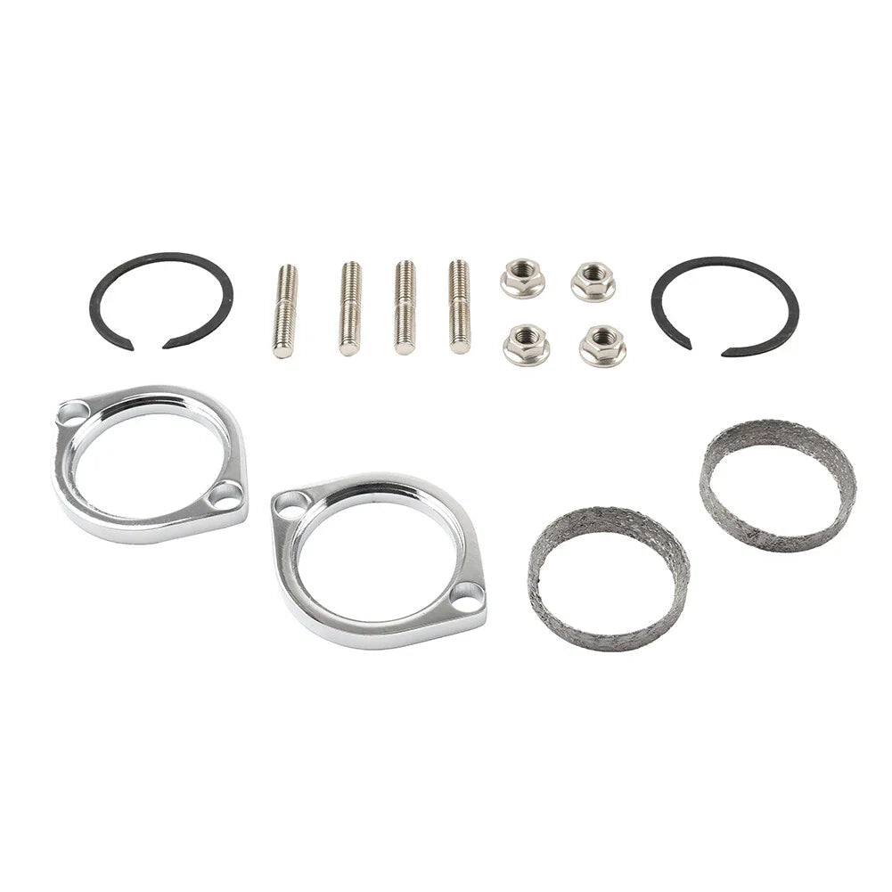 Exhaust Flange Install Kit  Flanges Gaskets Nuts Washers for Harley Big Twin