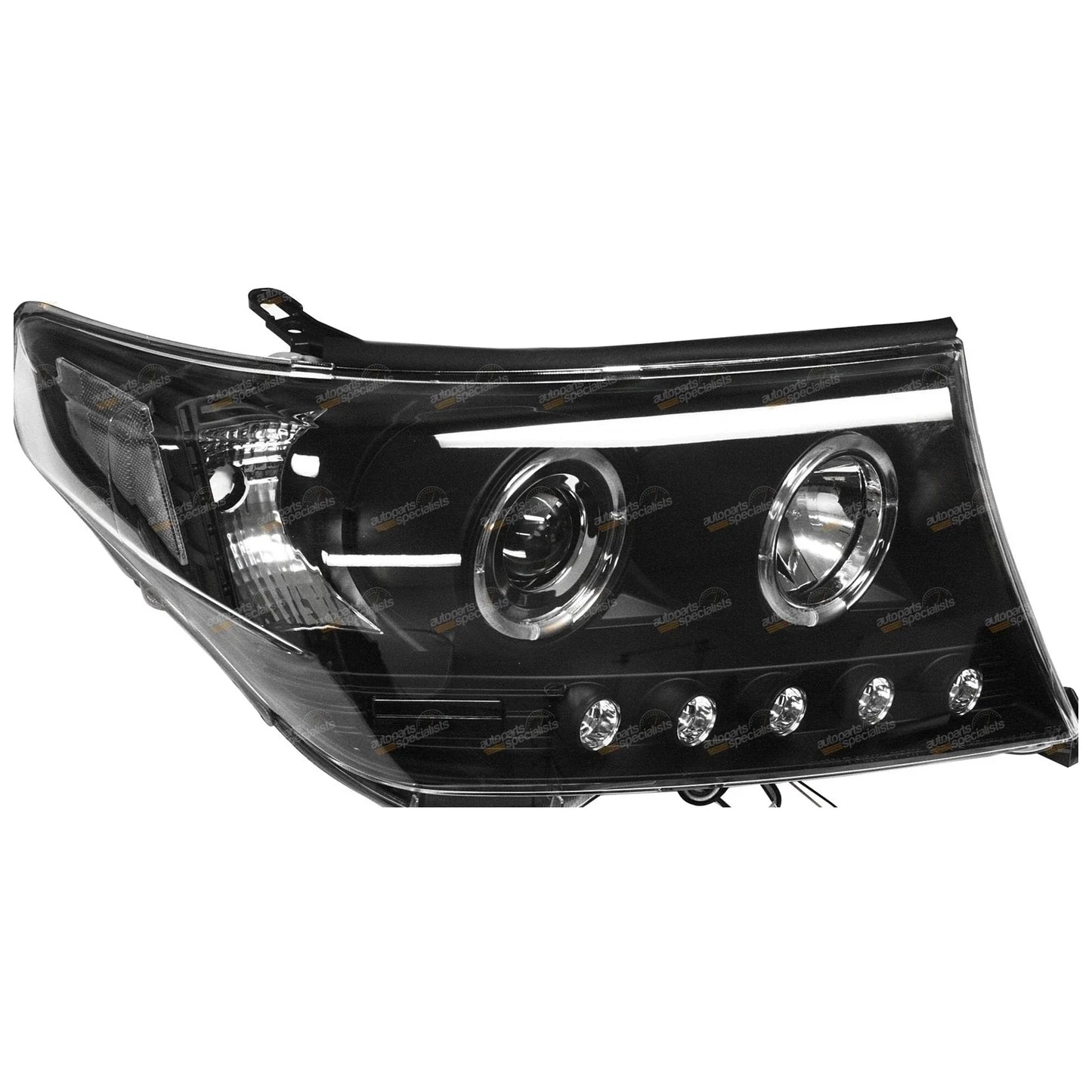 2 x Headlights for Toyota Landcruiser 200 Series Angel Eye (2007–2015)
