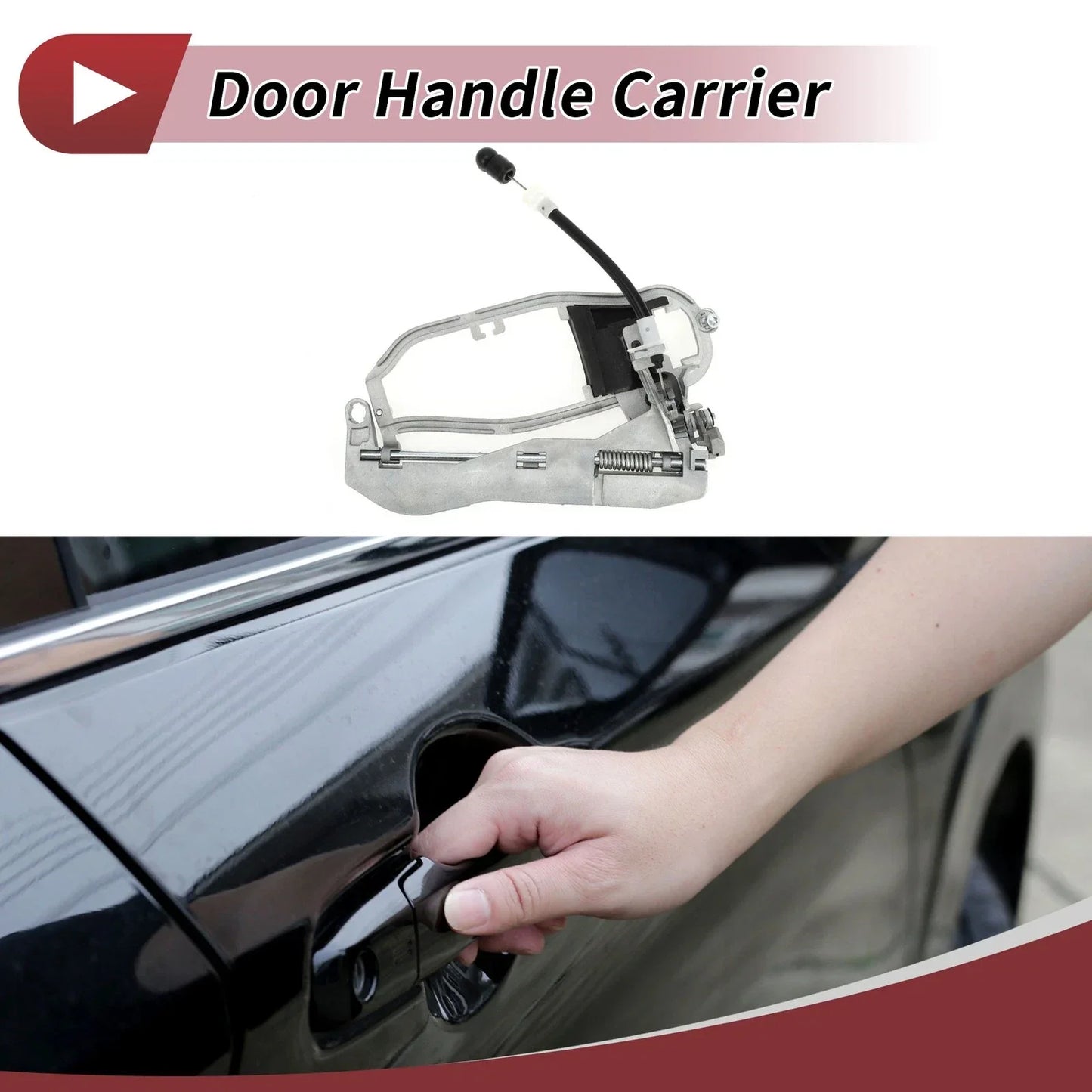 Front Left Door Handle Carrier for BMW E53 X5 (2000-2006) Silver Tone