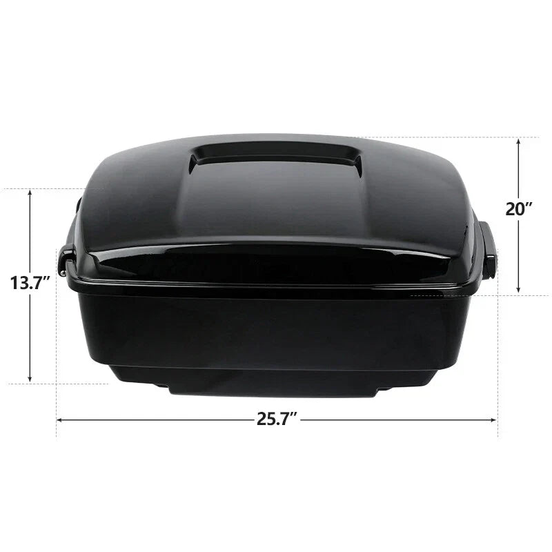 Black King Trunk Luggage Rack Solo Mount for Harley Touring (2014-2025)