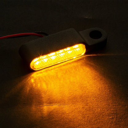 6 LED Mini Motorcycle Amber Blinker Lights for Turn Signal 12V
