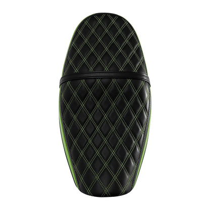 Driver & Passenger Seat Pair for Kawasaki Z900RS Black Green (2018-2023)